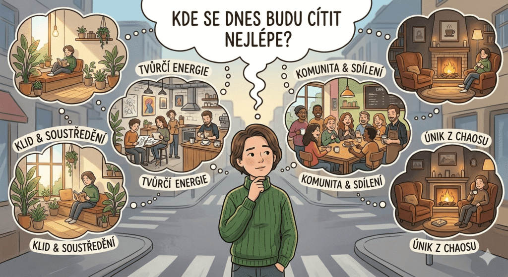 pocit bezpečí
kavárna