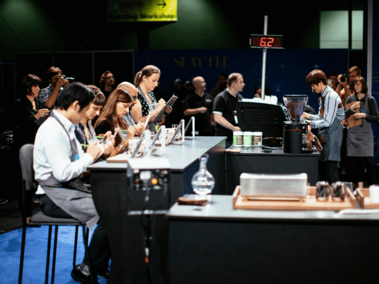 Pódium světového kola World Barista Championship.